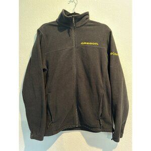 Columbia "OREGON DUCKS" Full Zip Black Fleece Jacket MENS SMALL